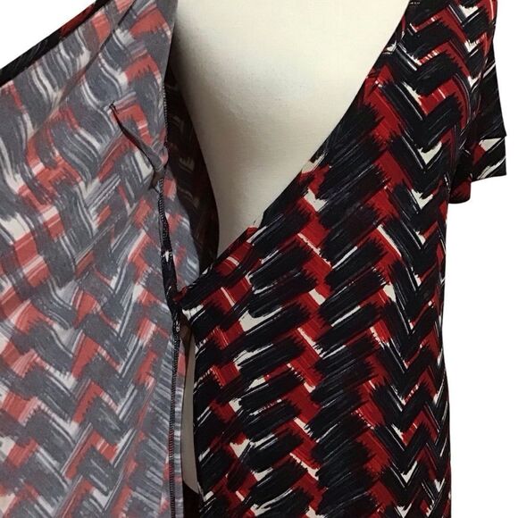 Diane Von Furstenberg Geometric Silk Wrap Dress 6 - Picture 5 of 6